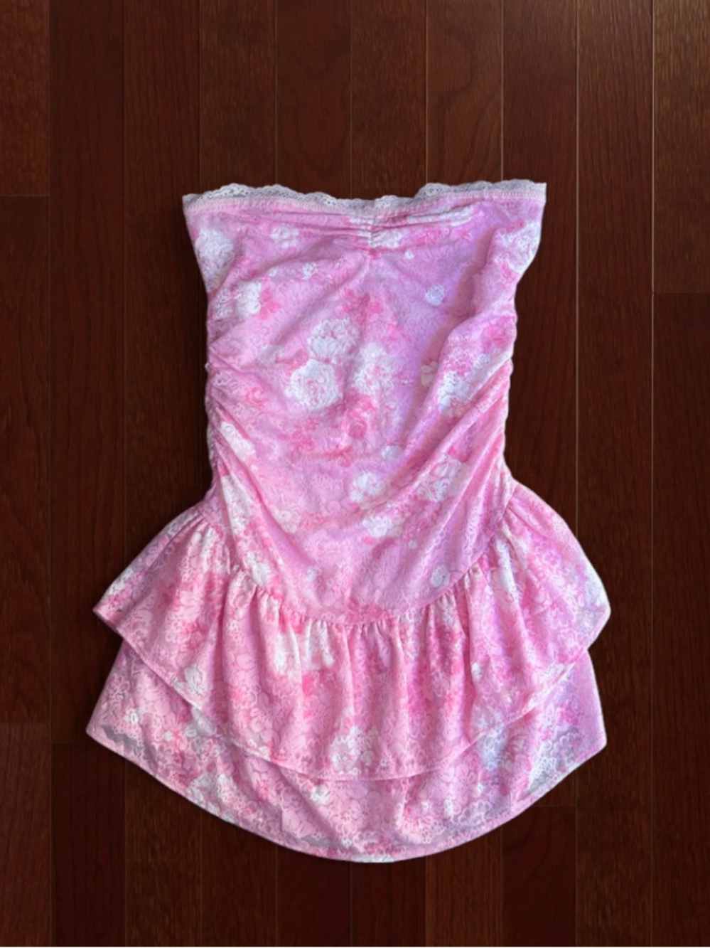 🆕💐 LoveShackFancy x PINK Victoria Secret Everblooming Strapless Dress XS NWT🎀 - Picture 4 of 14